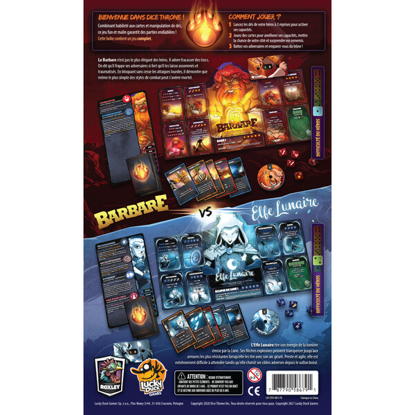 Dice Throne S1 : Barbare VS Elfe lunaire