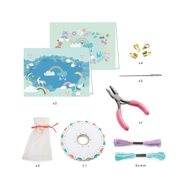 Kumihimo arc-en-ciel