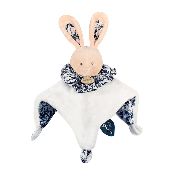 Doudou boule lapin blanc