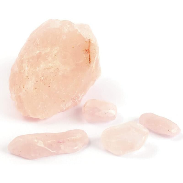 Kit DIY Lithothérapie - Bougie Amour Quartz rose