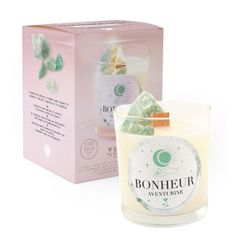 Kit DIY Lithothérapie - Bougie Bonheur Aventurine
