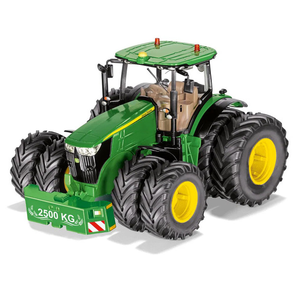 Tracteur John Deere 7290R à roues jumelées, radiocommandé avec télécommande Bluetooth