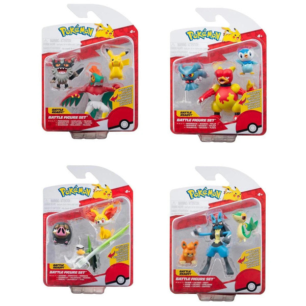 Pack 3 figurines Pokémon 5 et 8cm (modèle aléatoire)