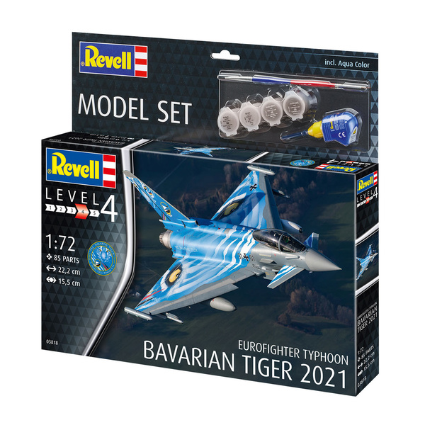 Maquette avion de combat Eurofighter Typhoon Bavarian Tiger 2021