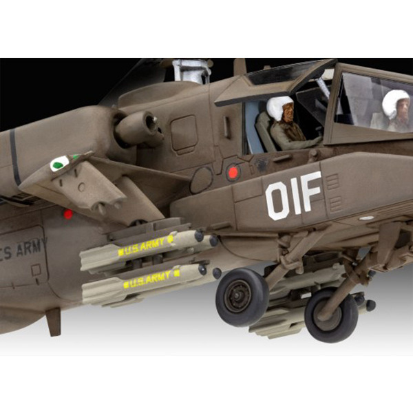 Maquette hélicoptère militaire AH-64A Apache