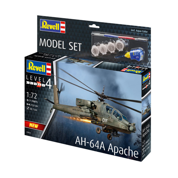 Maquette hélicoptère militaire AH-64A Apache