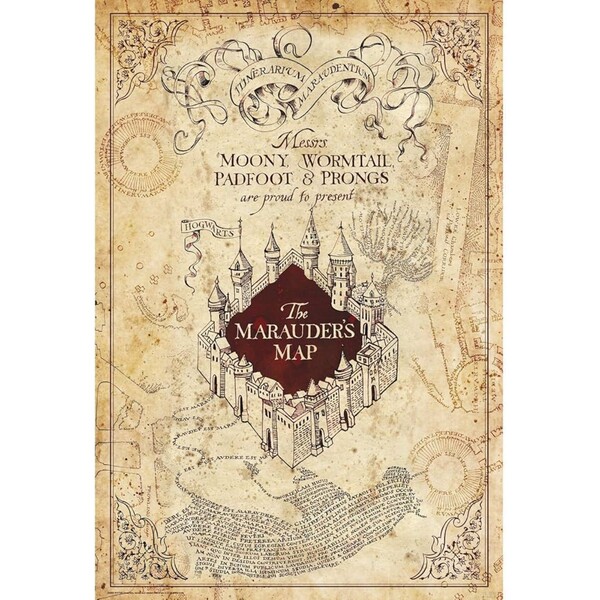 Poster Harry Potter Carte du Maraudeur