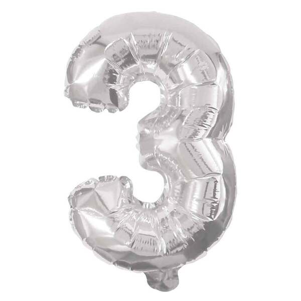 Ballon Chiffre 3 Argent