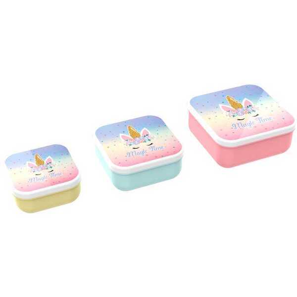 Lunch box 3 en 1 Licorne