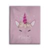 Plaid polaire licorne