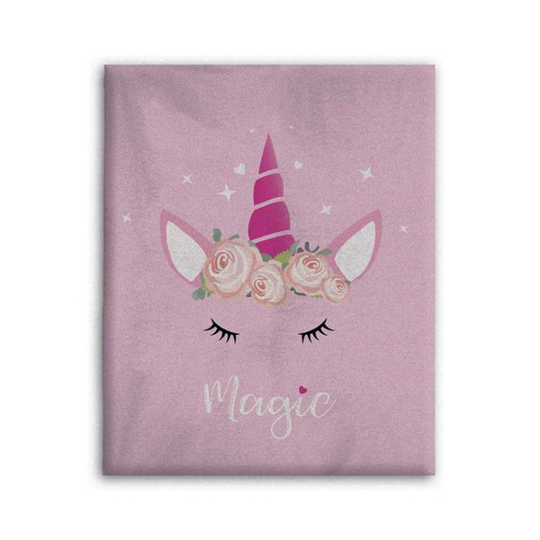 Plaid polaire licorne