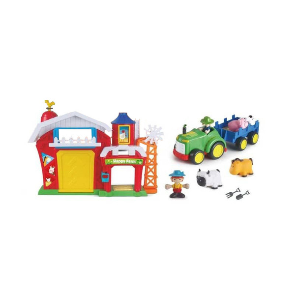 La ferme aux animaux - figurines + tracteur avec remorque