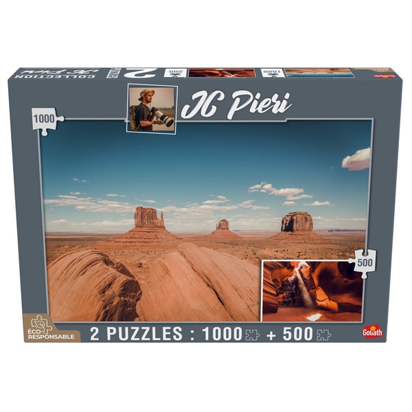 Puzzles 1000 et 500 pièces JC Pieri - Monument Valley et Antelope Canyon 