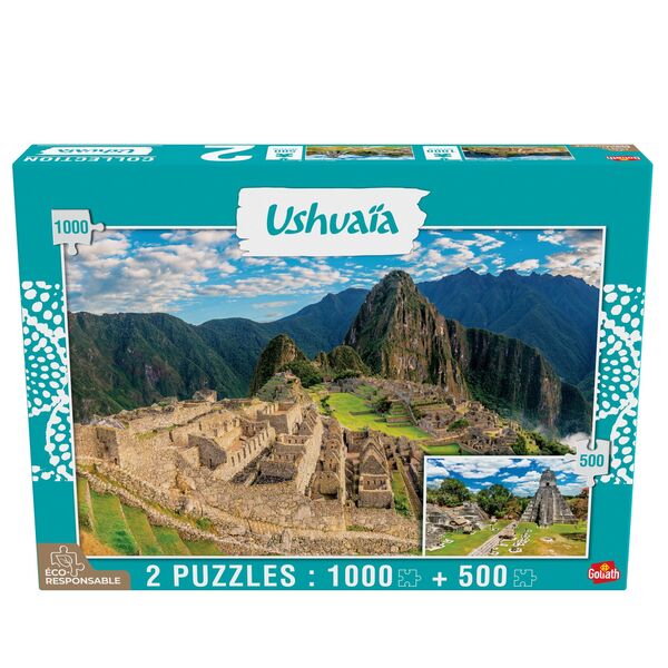 Puzzles 1000 et 500 pièces Ushuaïa - Macchu Pichu et Tikal