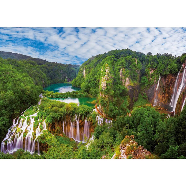 Puzzles 1000 et 500 pièces Ushuaïa - Chutes de Plitvice et lac Skadar