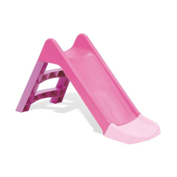 Toboggan en plastique rose