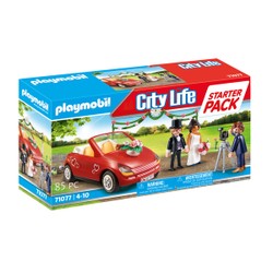 71077 - Playmobil City Life - Starter Pack Couple de mariés avec photographe et voiture