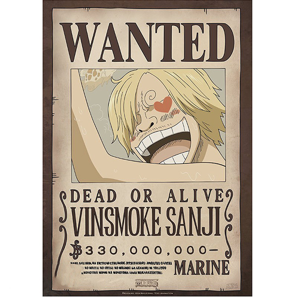 Posters x9 One Piece - Wanted de l équipage de Luffy