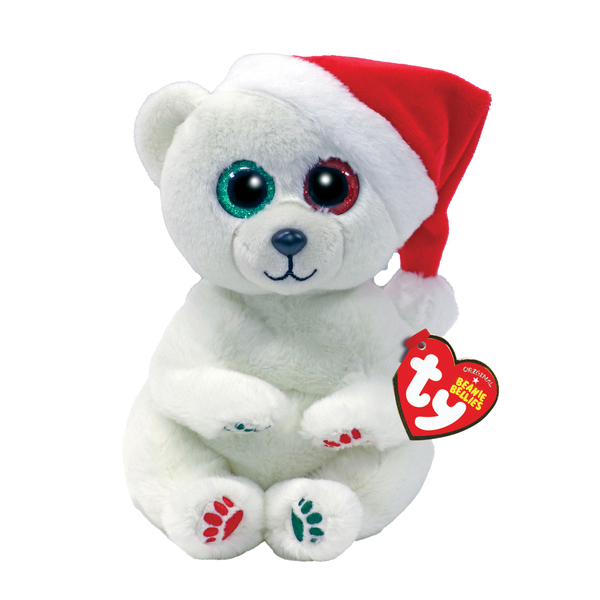 Peluche Beanie Bellies - Emery l ours polaire de  Noël 15 cm