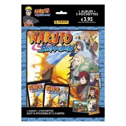 Stickers Naruto - Album avec 8 stickers et 2 cartes