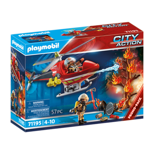 71195 - Playmobil City Action – Hélicoptère bombardier des pompiers