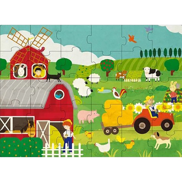 Puzzle avec livre la ferme