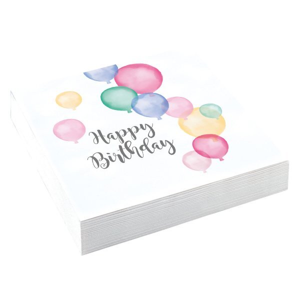 20 serviettes Happy Birthday