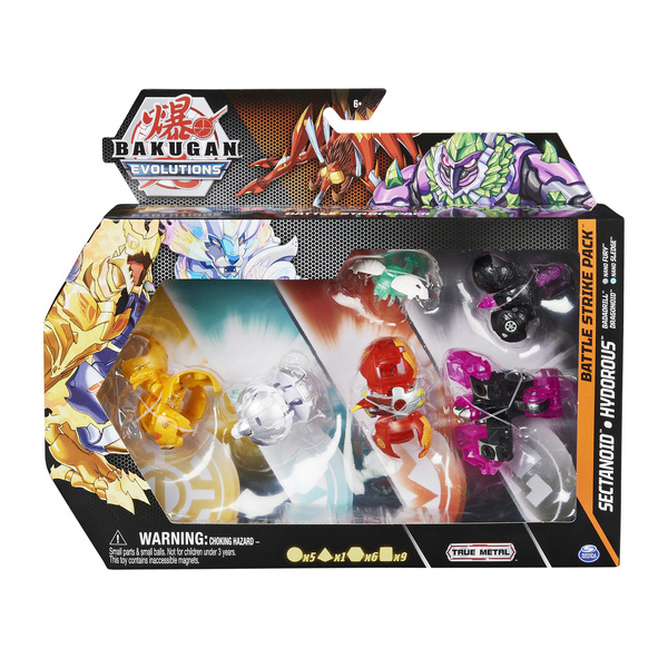 Coffret Bakugan Battle Strike Saison 4 – 2 Bakugan, 1 True Metal, 1 Geogan, 2 Nanogan – Ultra Complet