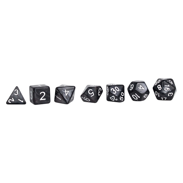 Set de 7 dés – Noir