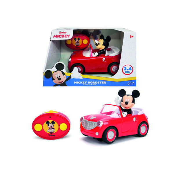 Voiture télécommandée Mickey Mouse Roadster avec figurine