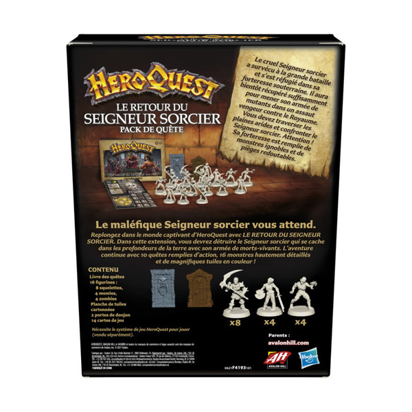 Avalon Hill HeroQuest - Extension Le retour du Seigneur sorcier