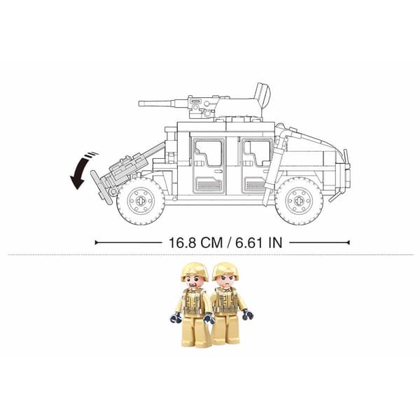 Jeep armée avec canon WWII Sluban : King Jouet, Lego, briques et blocs  Sluban - Jeux de construction