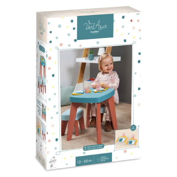 Table dîner verte pour enfant