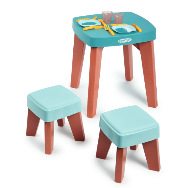Table dîner verte pour enfant