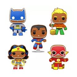 Figurines Funko pain d'épices - Superman/Aquaman/Wonder Woman/Flash