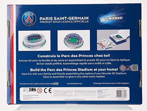 Puzzle-Stade 3D Parc des Princes (Paris Saint-Germain) 115 pièces