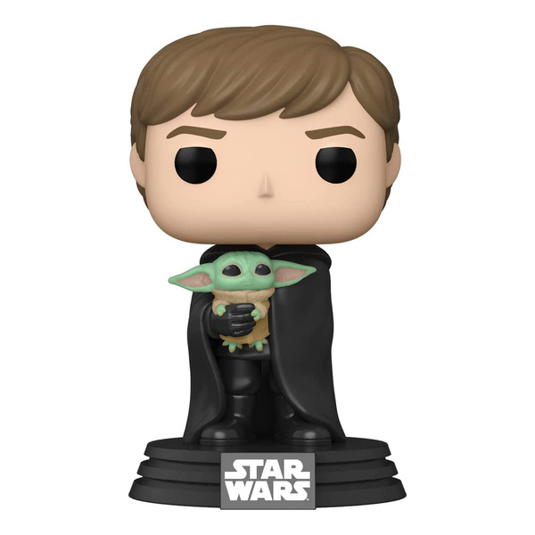 Figurine Funko Pop Luke Sylwalker et Grogu n°482 et T-Shirt The Mandalorian