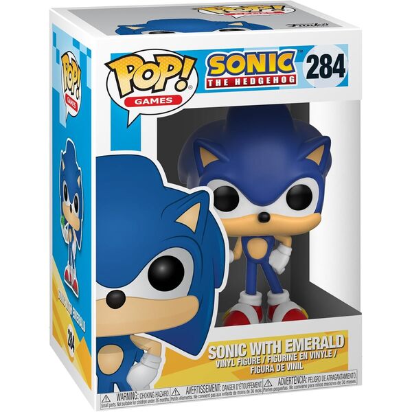 Figurine Sonic avec émeraude - Funko Pop n°284