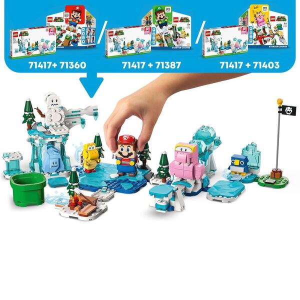 LEGO 71406 Super Mario Ensemble d'Extension La Maison Cadeau de Yoshi,  Jouet Super Mario, Figurine, avec Manège, Enfants 6 Ans rouge - Lego