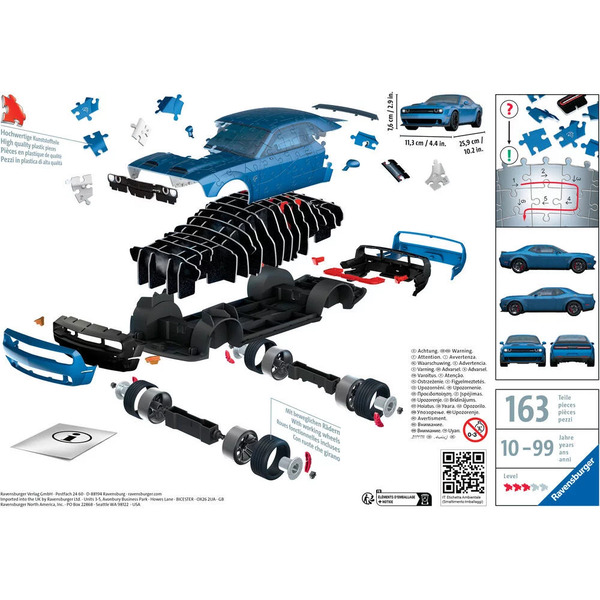 Puzzle 3D 108 pièces - Dodge Challenger SRT Hellcat Redeye Widebody