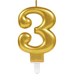 Bougie dorée numéro 3