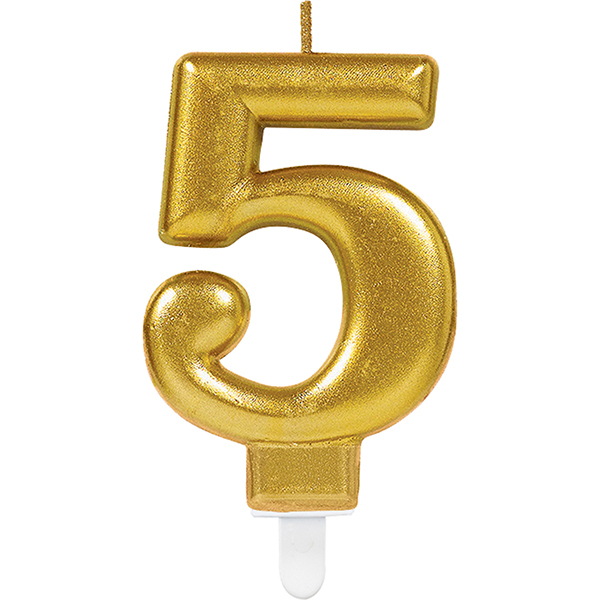 Bougie dorée numéro 5