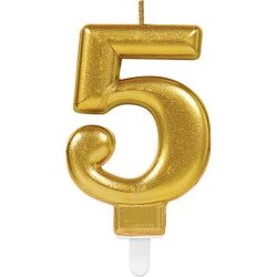 Bougie dorée numéro 5