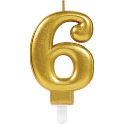 Bougie dorée numéro 6