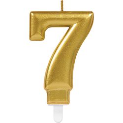 Bougie dorée numéro 7