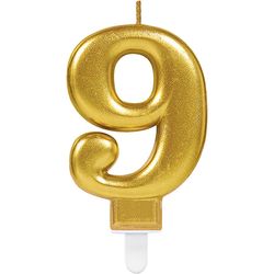 bougie dorée numéro 9