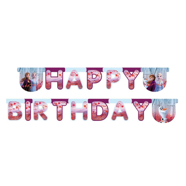 Guirlande  happy birthday  La reine des neige
