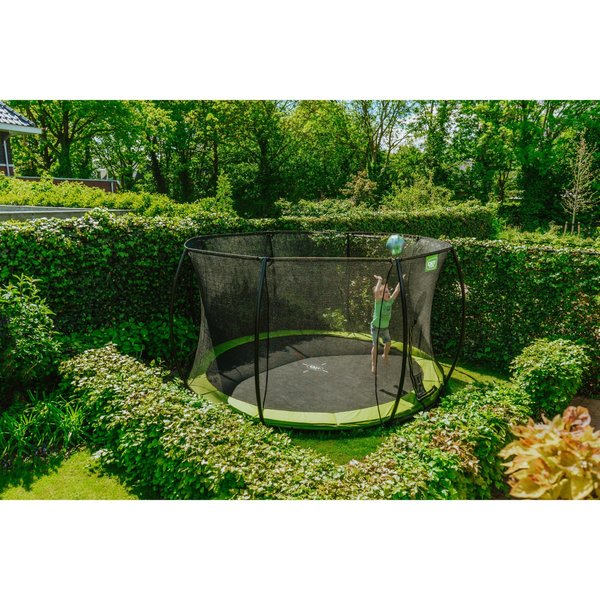 Trampoline enterré Silhouette 4,27 m avec filet vert