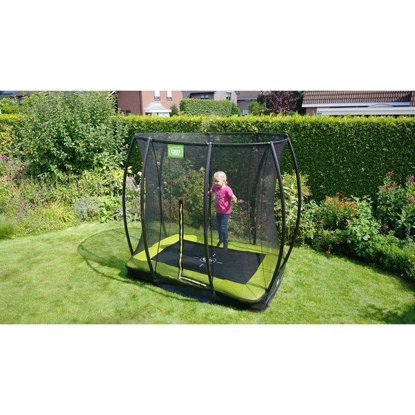 Trampoline Silhouette enterré 153 x 214 cm vert