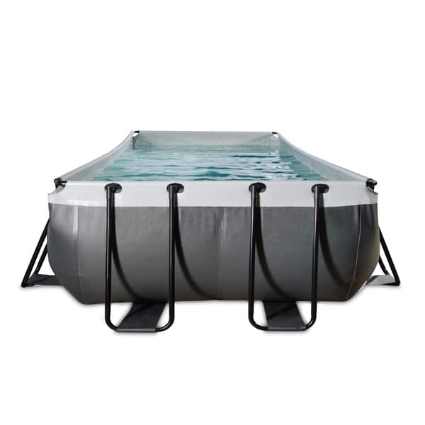 Piscine Black Leather 400x200x100cm et pompe filtrante - noir